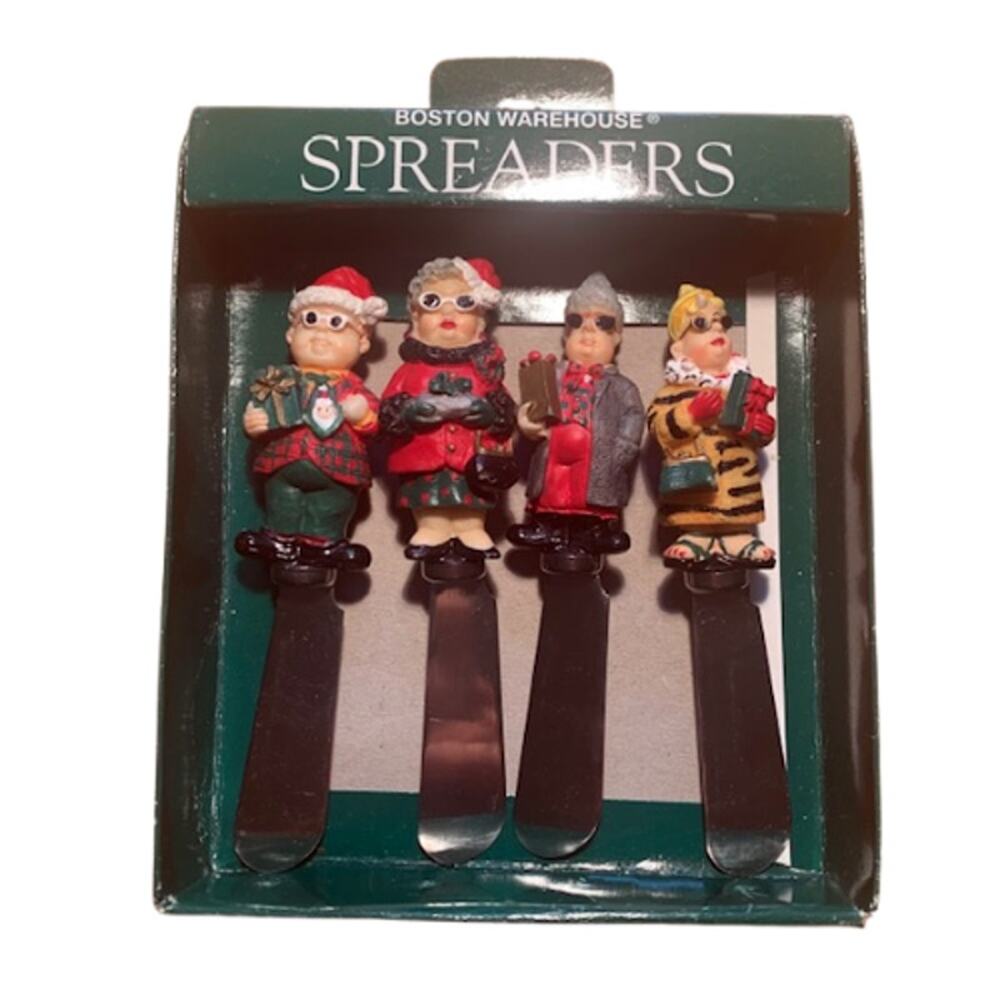 BOSTON WAREHOUSE Christmas Holiday Spreaders | Set of 4